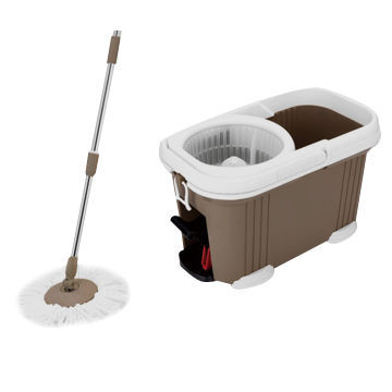 Spin/Magic Mop with Pedal/Hand Press Function, Made of PP