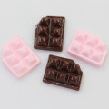 Bonita estatuilla de chocolate de resina rosa, miniaturas 3D, adornos de cabujón con parte trasera plana, álbum de recortes, accesorios para dijes de limo Diy