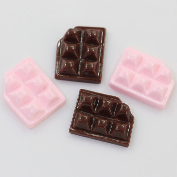 Cute Pink Resin Chocolate Figurine 3D Miniatures Flatback Cabochon Embellishments Scrapbooking Diy Slime Charm Accessories