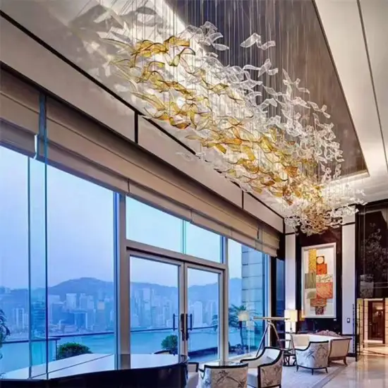 Creative Engineering Glass Pendant for Hotel Lobby Lighting Decoration