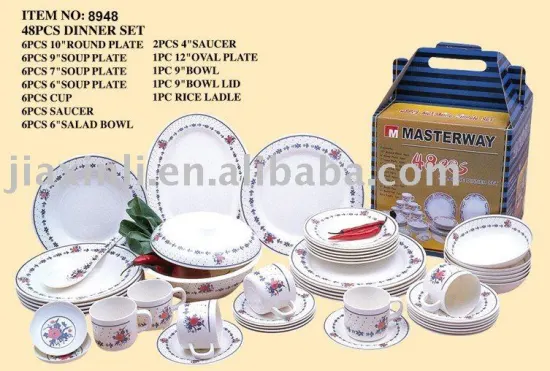 48pcs Melamine Dinner Set