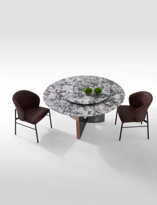 Mid-century modern round dining table