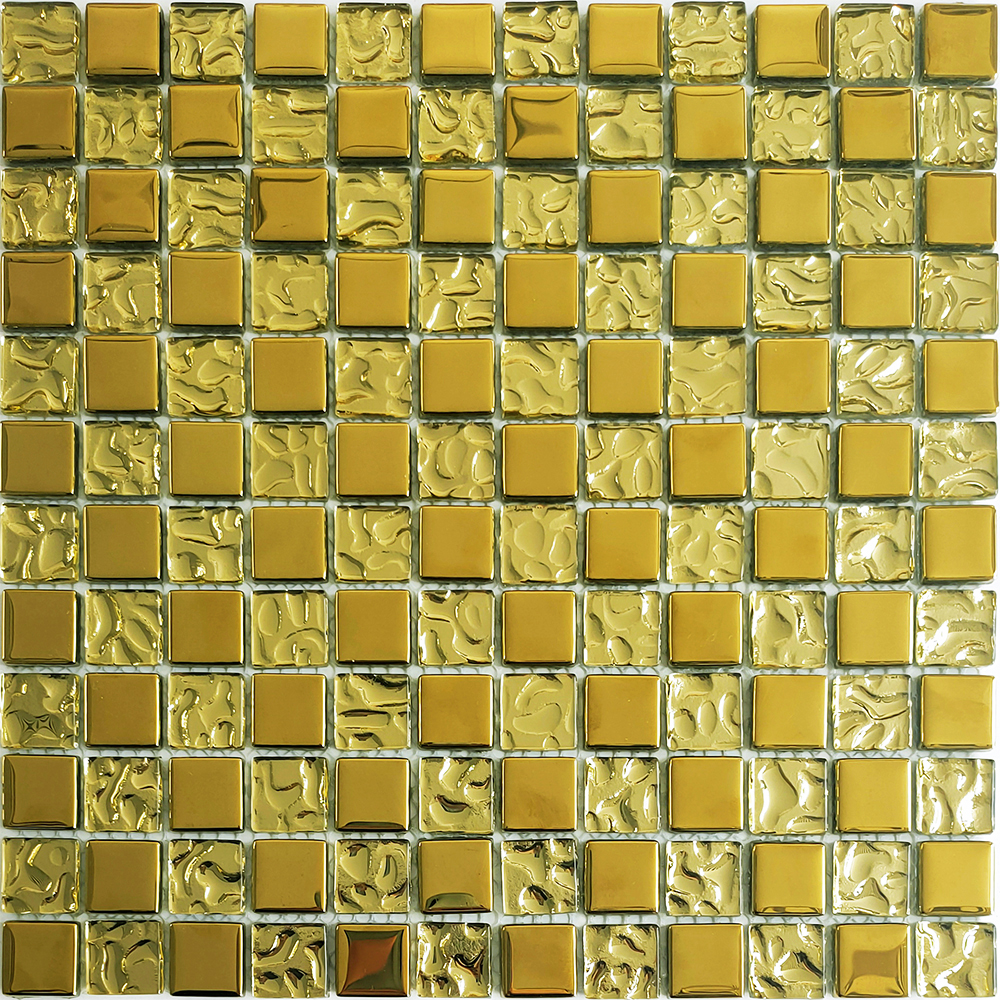 Lüks modern altın cam otel duvar dekorasyonu mozaiko