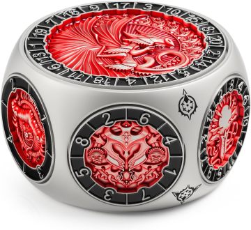 Dual D20 8-in-1 Spinner Metal Dice, Hexagonal Spinning D&D Monster Themed Dice Set for TTRPG Dungeons and Dragons,Dungeon Master