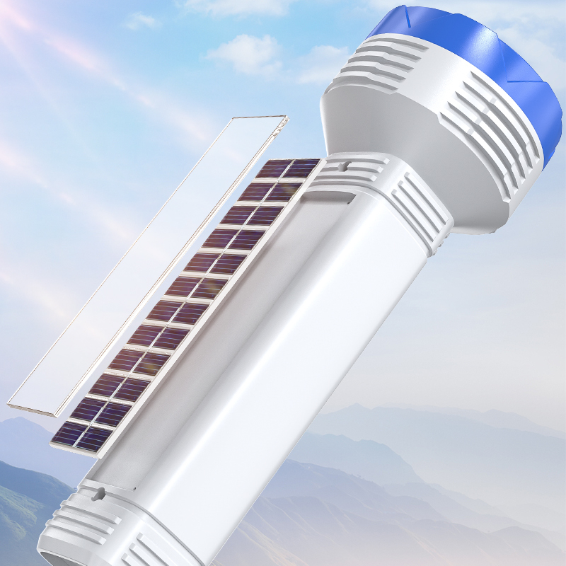 Solar Panel LED Flashlight Type-C