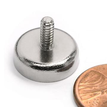 Cup Magnet Neodymium 16 lb Holding Power με σπειρώματα