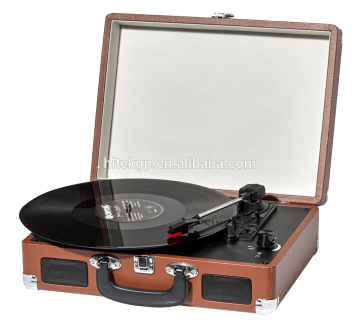 portable suitcase vinyl record player with bluetooth