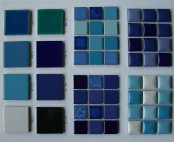 PF Ceramic Color Range of Crystal Glass Mosaic Tile Customized Mosaic