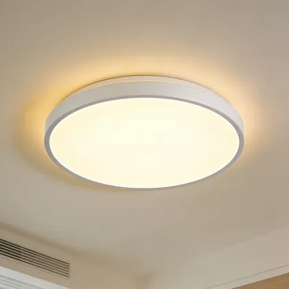 Ceiling-mounted lighting with gentle glow