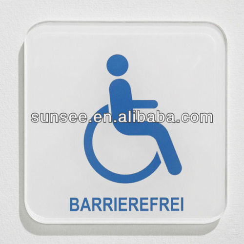 acrylic signage, Classic design acrylic wheelchair sign ,PSIGN-077