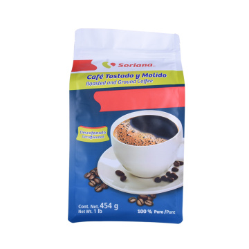 Resirkulerbar plastemballasje Flat Bottom Pouch Coffee Bag