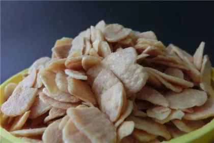 Golden Yellow Crispy Fried Garlic Flakes