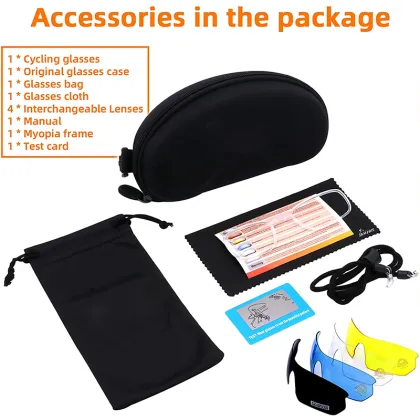 Fishing and Cycling Glasses - 5 Lens Protective Polarized Mountain Bike Sports Cycling Glasses