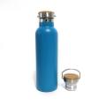 500ml Edelstahl-Wasserflasche mit Bambusdeckel