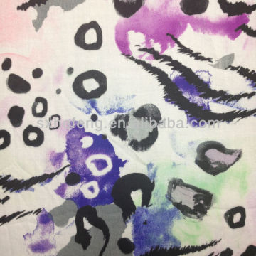 Viscose Sateen Fabric Digital Printed Rayon Fabric For Ladies Dress