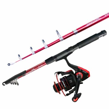 Wholesale Glass Telescopic Fishing Rod Reel Set Combo 1.8m-3.6m