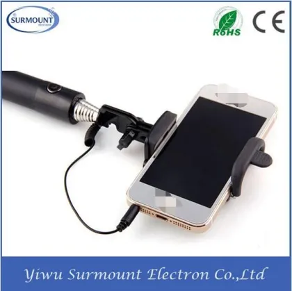 Mobile Phone Selfie Stick with Cable Wired Selfie Stick Monopod Selfie stick