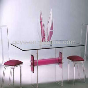 Factory directly sale elegant clear rectangle acrylic table