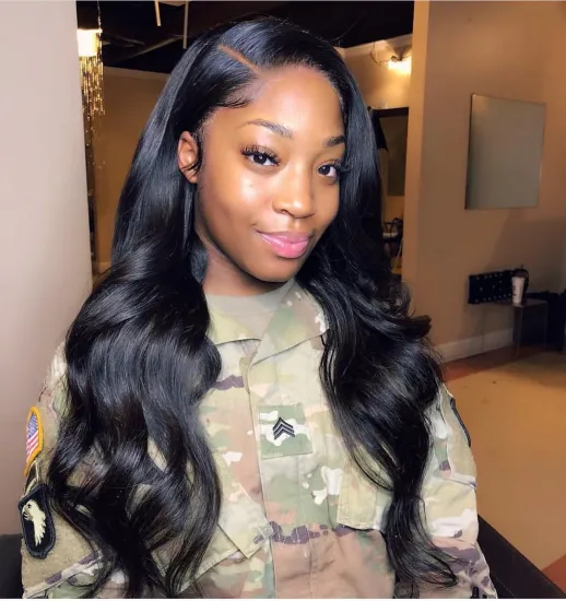100% human weaving virgin peruvian human hair with frontal
