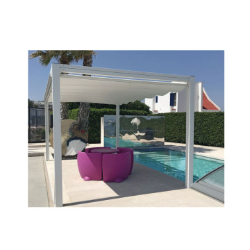 Motorized Waterproof Aluminum Pergola Retractable Gazebo