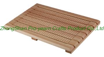 Rectangle wooden bath mat