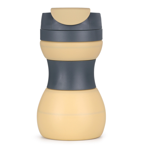 Tazza da viaggio pieghevole per caffè in silicone pieghevole BPA Free Leak proof da 500 ML