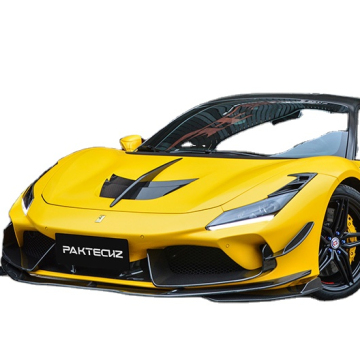 Paktechz Carbon Fiber Kit for Ferrari F8 - Front Shovel, Rear Diffuser, Spoiler