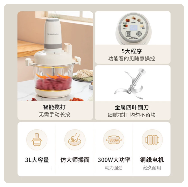 Multifunctional Meat Grinder & Dough Mixer for Home