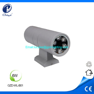 6W up and down aluminum led wall light