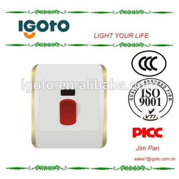 Colorful H RANGE British standard BS 1gang 45A DP cooker switch kitchen switch