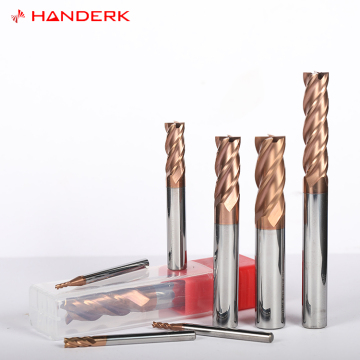 High Precision 2/4 Flute Solid Carbide Flat End Mill Set with HRC45/55/65 Square Nose Milling Cutters
