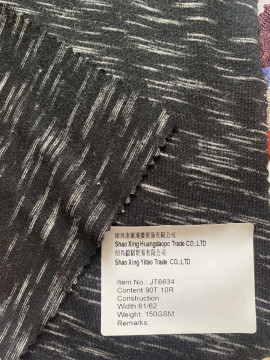 White and Black Corrugated 90T/10R Width 61/62 Fabric