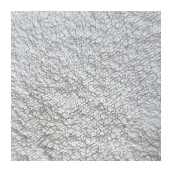 Delantex Special Design: 100% Polyester Knitted Warm Soft White Fabric with 1 Side Sherpa Lining