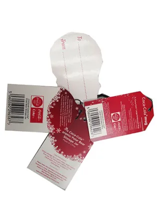 Paper Printed Famous Brands Hang Tag With String