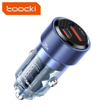 Toocki Hot 75W Type C Cable Dual USB Type C Charger USB C Aluminum Alloy Car Charger" 

However, for better SEO and readability, you might consider condensing it slightly:

"Toocki 75W Dual USB Type C Car Charger with Aluminum Alloy