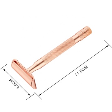 Professional Eco-Friendly Double-Edge Safety Razor with 5-Platinum Blades for Smooth Shaving - Suitable for Men and Women