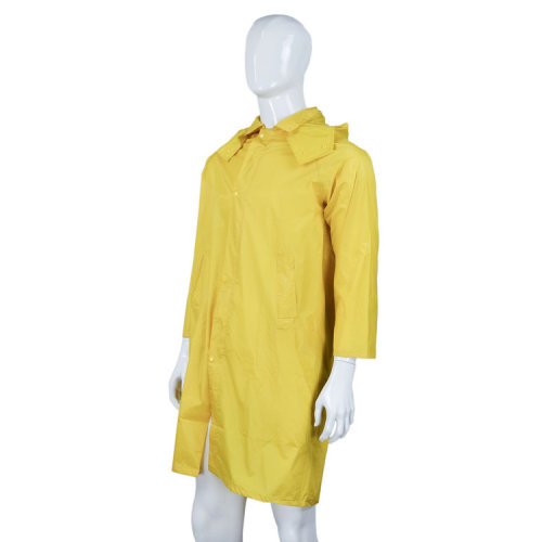 Nylon/PVC Working Raincoat Long Jacket