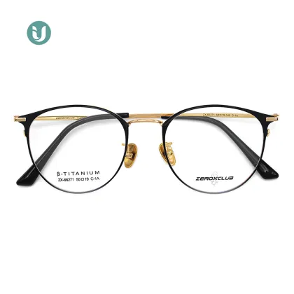 Women's Round Wire Frame Titanium Glasses Optics Frame