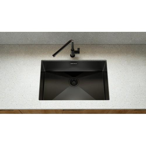 Small Undermount Sink 27 Inch PVD Black Gold Luxury Kitchen Sink Supplier