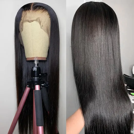 Virgin Remy Brazilian 4x4 5x5 6x6 Straight Lace Closure Wig ,pre Plucked Lace Wig , Lace Front Human Lace Wigs