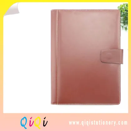 leather a4 ring binder notebook