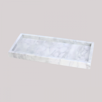 Strip Patterned Marble Tray