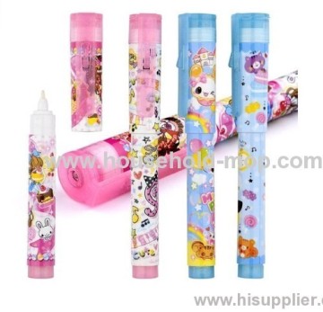 Silver Plastic Pen With Assorted Colour Soft Grip 
