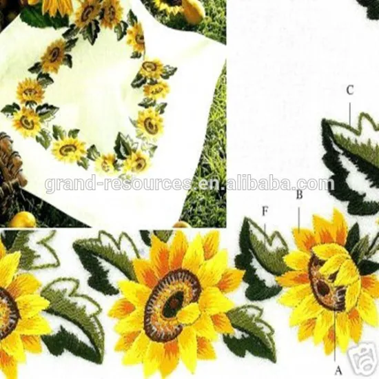 Sunflower Embroidery tablecloth