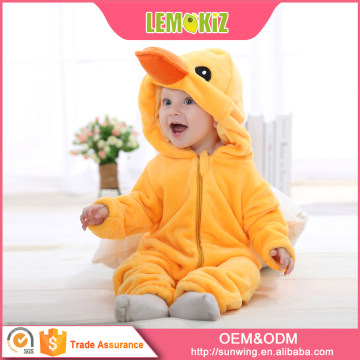Animal Style Windproof Design Cuffs With Elastic Infant Long Sleeve Baby Hooded Rompers