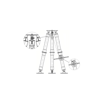 Handmatige lier Aluminium statief Gin Pole
