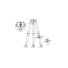 ম্যানুয়াল উইঞ্চ অ্যালুমিনিয়াম খাদ ট্রাইপড জিন পোল