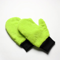 Microfiber coral fleece car wash mitts