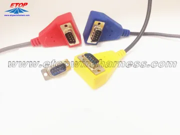 D-sub cable by right-angle