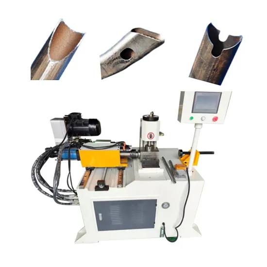 Automatic Hydraulic Punching Machine for Tubes and Pipes - Notcher and Angle Cutter